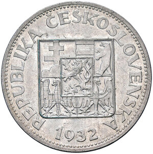 obverse: CECOSLOVACCHIA, 10 Koruny, 1932