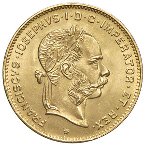 obverse: AUSTRIA, Franz Joseph I - 10 Franchi. Vienna., 1892