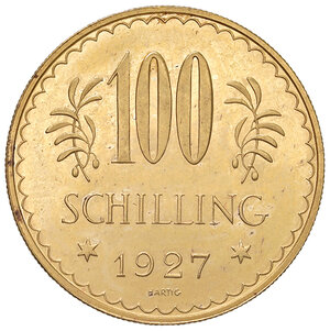 reverse: AUSTRIA, Prima Repubblica - 100 Scellini. Vienna, 1927