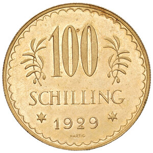 reverse: AUSTRIA, Prima Repubblica - 100 Scellini. Vienna, 1929