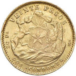 reverse: CILE, 20 Pesos, 1926