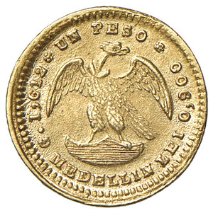 reverse: COLOMBIA, 1 Peo, 1872