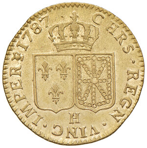 reverse: FRANCIA, Luigi XVI - 1 Luigi d Oro. La Rochelle, 1787