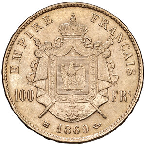 reverse: FRANCIA, Napoleone III - 100 Franchi, 1869