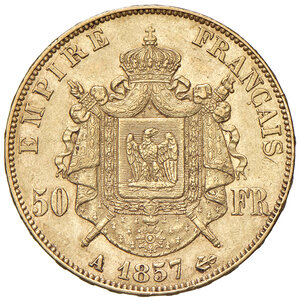 reverse: FRANCIA, Napoleone III - 50 Franchi, 1857