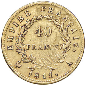 reverse: FRANCIA, Napoleone I - 40 Franchi, 1811