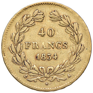 reverse: FRANCIA, Luigi Filippo I - 40 Franchi, 1834