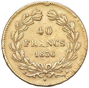 reverse: FRANCIA, Luigi Filippo I - 40 Franchi, 1836