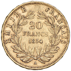 reverse: FRANCIA, Napoleone III - 20 Franchi, 1854