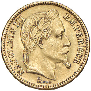 obverse: FRANCIA, Napoleone III - 20 Franchi, 1861