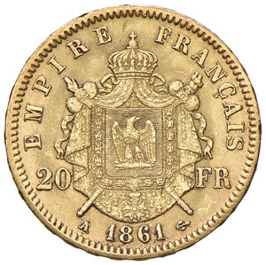 reverse: FRANCIA, Napoleone III - 20 Franchi, 1861