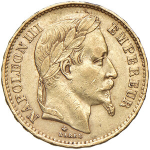 obverse: FRANCIA, Napoleone III - 20 Franchi, 1869