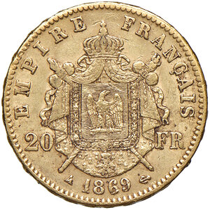 reverse: FRANCIA, Napoleone III - 20 Franchi, 1869