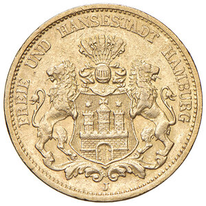 obverse: GERMANIA, Amburgo - 20 Marchi, 1878