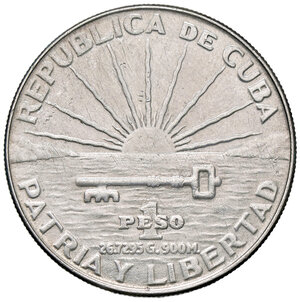 reverse: CUBA, 1 Peso, 1953