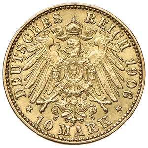 reverse: GERMANIA, Bavaria - 10 Marchi, 1906