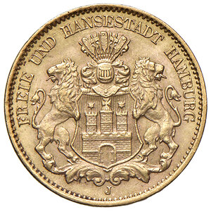 obverse: GERMANIA, Hamburg - 10 Marchi, 1907