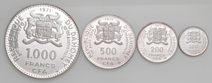 reverse: DAHOMEY, Set di 4 Monete (1000-500-200-100 Francs), 1971