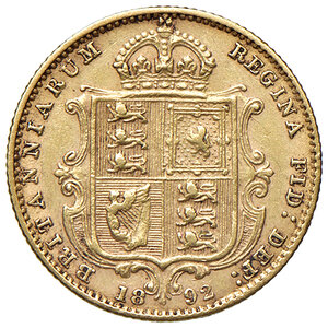 reverse: INGHILTERRA, Victoria - ½ Sovereign, 1892