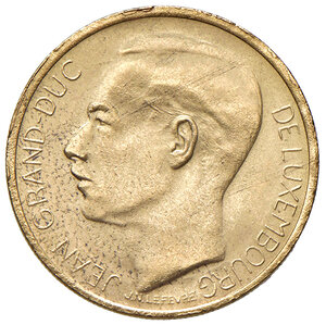 obverse: LUSSEMBURGO, Jean (1964-2000). 20 Franchi, 1964