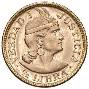 obverse: PERU, Perù. Repubblica (1822-Oggi). ½ Libra, 1966