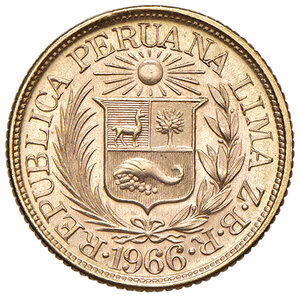 reverse: PERU, Perù. Repubblica (1822-Oggi). ½ Libra, 1966