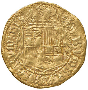 reverse: SPAGNA, Isabella e Fernando (1476-1516). Doppia. Siviglia., (1476-1516)