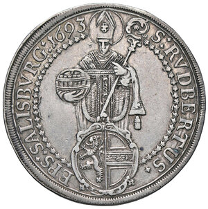 reverse: AUSTRIA, Salisburgo - Tallero, 1693