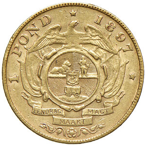 reverse: SUD AFRICA, 1 Pond, 1897