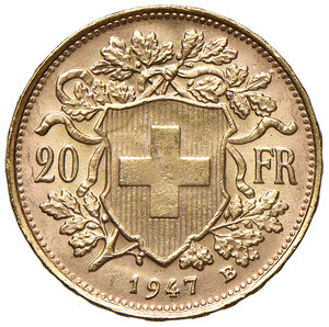 reverse: SVIZZERA, 20 Franchi, 1947