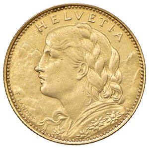 obverse: SVIZZERA, 10 Franchi, 1922