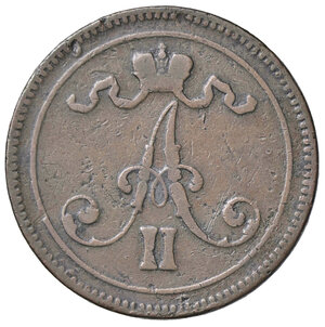 obverse: FINLANDIA, Alessandro II - 10 Pennia, 1865