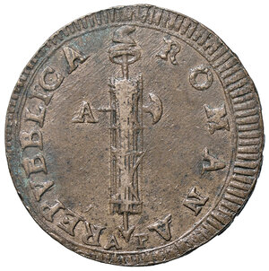 obverse: ANCONA, Repubblica Romana a nome di Pio VI - 2 Baiocchi, (1795-1799)