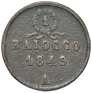 reverse: ANCONA, Seconda Repubblica romana - 1 Baiocco, 1849