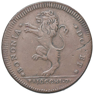 obverse: BOLOGNA, Pio VI - 2 Baiocchi, 1795