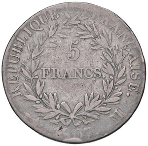 reverse: FRANCIA, Napoleone I - 5 Franchi, 1807 M