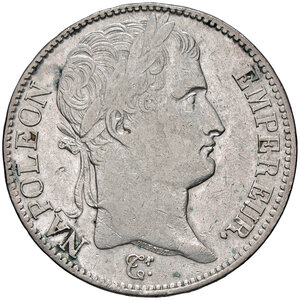 obverse: FRANCIA, Napoleone I - 5 Franchi, 1809 W