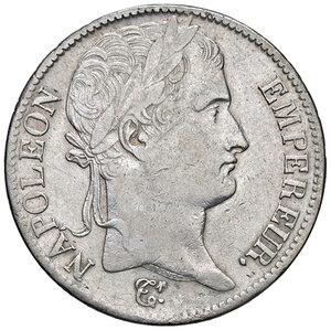 obverse: FRANCIA, Napoleone I - 5 Franchi, 1813 W