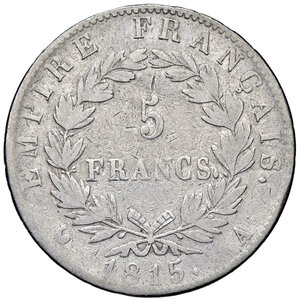 reverse: FRANCIA, Napoleone I - 5 Franchi, 1815 A