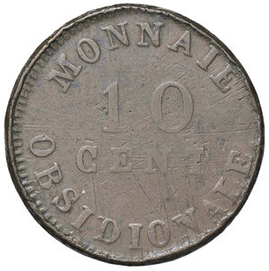 reverse: FRANCIA, Napoleone I- Assedio di ANVERSA - 10 Cent, 1814