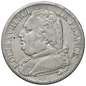 obverse: FRANCIA, Luigi XVIII - 5 Franchi, 1815 B