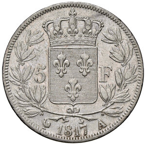 reverse: FRANCIA, Luigi XVIII - 5 Franchi, 1817 A