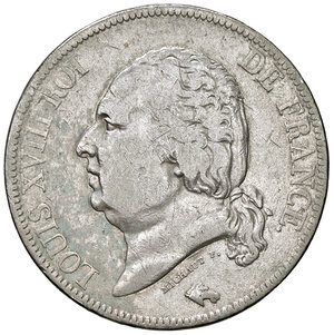 obverse: FRANCIA, Luigi XVIII - 5 Franchi, 1817 B