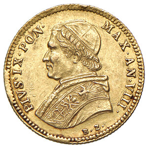 obverse: Pio IX (1846-1878). Roma. Scudo 1853 anno VIII AV. Pagani 377. MIR 3136/1. q.SPL 