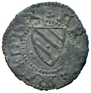 obverse: Gubbio. Francesco Maria I della Rovere (1508-1516 e 1521-1538). Picciolo MI gr. 0,46. CNI 5 (quattrino). Cavicchi 50. Raro e di conservazione particolare, q.SPL