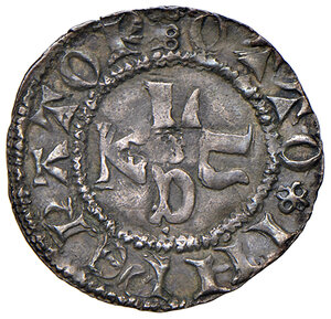 obverse: Lucca. Repubblica (sec. XIII-1799). Emissioni dei secc. XIV-XV. Grosso da 3 soldi (1387) AG gr. 1,10. Bellesia 6/A (questo esemplare illustrato). MIR 142/2. Ex asta Varesi 74/2019, 457. Molto raro. Buon BB 