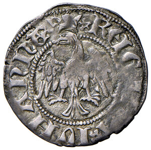 obverse: (L’) Aquila. Giovanni II d’Angiò-Durazzo (1414-1435). Cella AG gr. 1,01. CNI 79. MEC 14, 735. D’Andrea-Andreani 41. MIR 59. Giuliani-Fabrizi 124a. BB 