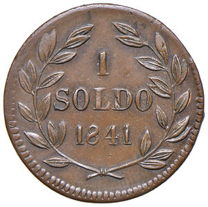 reverse: Lucca. Carlo Ludovico di Borbone (1824-1847). Soldo 1841 CU. Pagani 274. SPL 