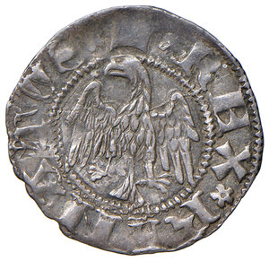 obverse: (L’) Aquila. Renato d’Angiò (1435-1442). Cella AG gr. 1,04. CNI 14. MEC 14, 753. D’Andrea-Andreani 61. MIR 66. Giuliani-Fabrizi 137a. Molto rara. Migliore di BB 