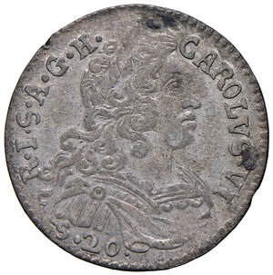 obverse: Mantova. Carlo VI d’Asburgo (1707-1740). Lira 1733 MI gr. 3,65. Bignotti 2. MIR 752/3. Rara. Lievi porosità, altrimenti BB 